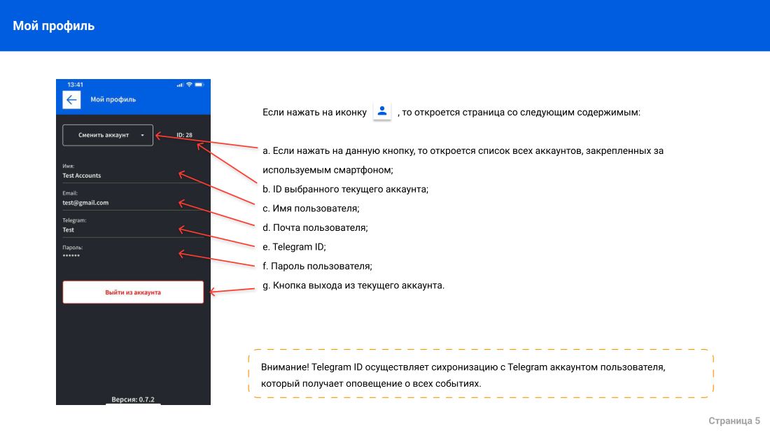 Инструкция мобильного приложения для iOS, лист 5